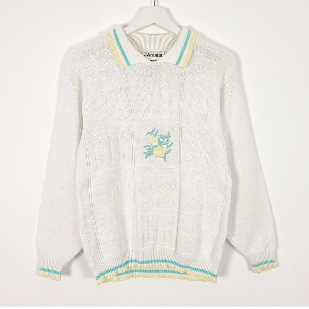 80s Jacquard Cottagecore Sweater